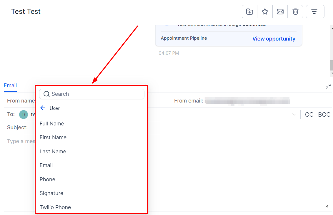 appointment assigned user